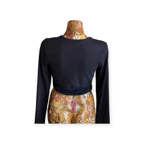Liberty Love XL black crop top long sleeve stretch - Picture 5 of 8